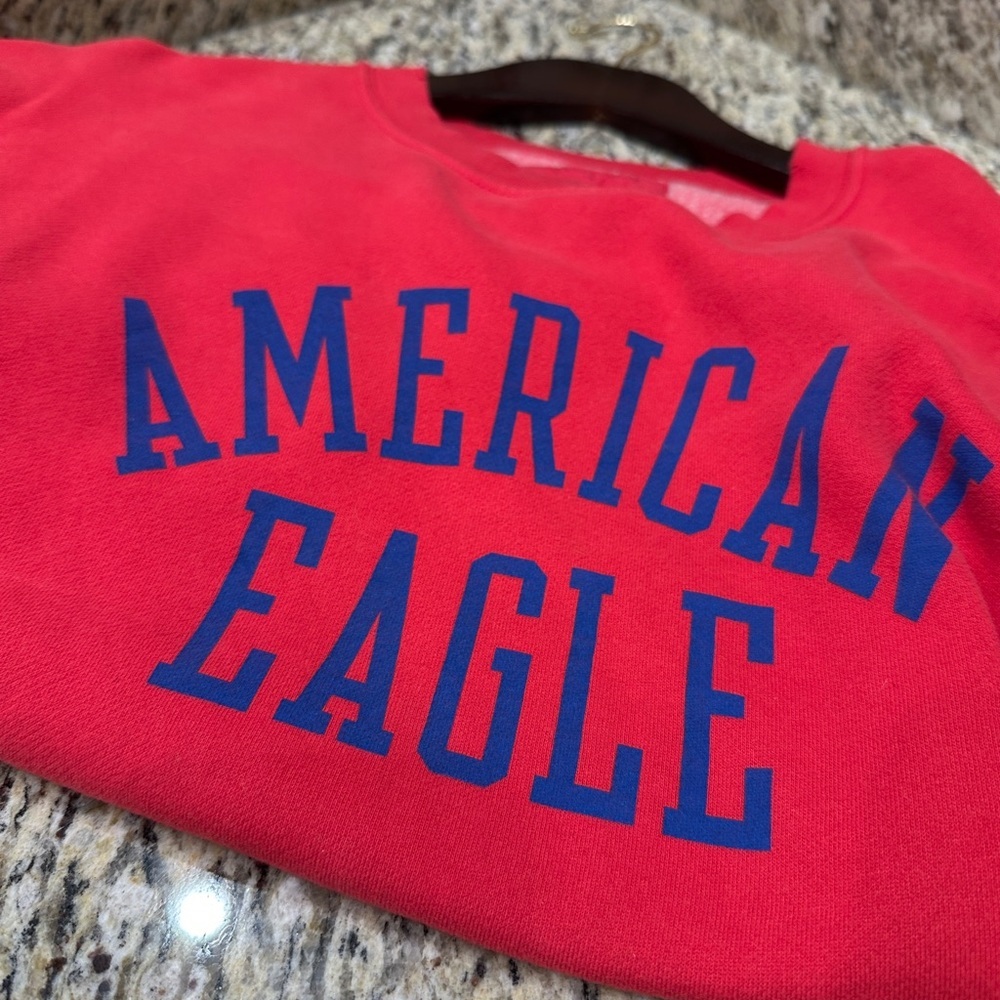 Women's American Eagle Outfitters Bold Red Crewneck Sweater - Picture 4 of 4